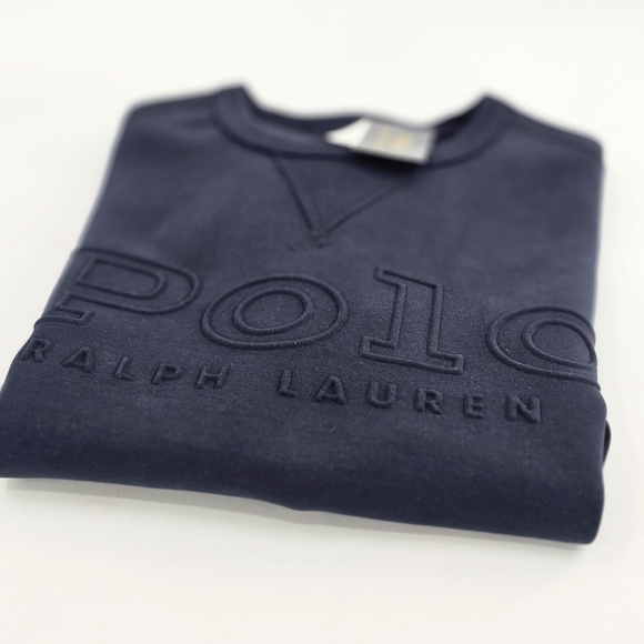 Polo Ralph Lauren RL Logo -Embossed Double-Knit Sweatshirt Pullover Men's Top - Picture 2 of 11